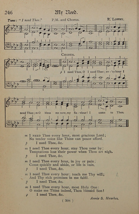 The Y.M.C.A. Hymnal: specially compiled for the use of men page 308