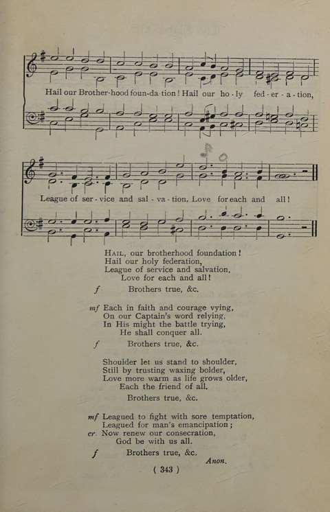 The Y.M.C.A. Hymnal: specially compiled for the use of men page 343