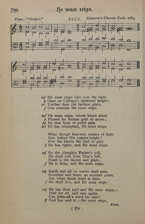 The Y.M.C.A. Hymnal: specially compiled for the use of men page 378