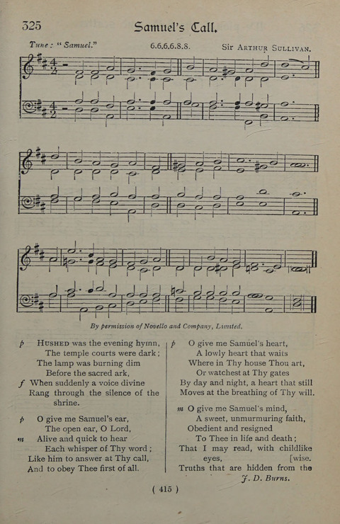 The Y.M.C.A. Hymnal: specially compiled for the use of men page 415