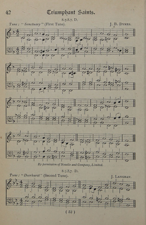 The Y.M.C.A. Hymnal: specially compiled for the use of men page 52