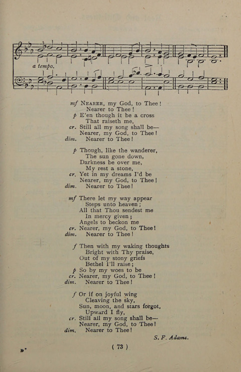 The Y.M.C.A. Hymnal: specially compiled for the use of men page 73