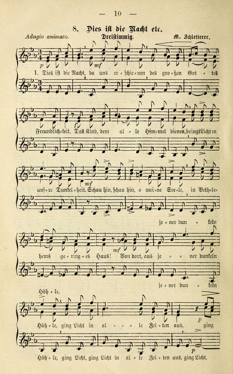 Zwei- und dreistimmige geistliche Lieder und Choräle: zum Gebrauch der Schwestern des Stuttgarter Diakonissenhauses, der Jungfrauen- und ähnlicher Vereine (2. Auflage) page 10