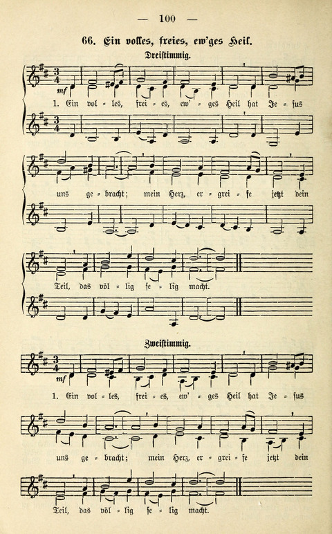 Zwei- und dreistimmige geistliche Lieder und Choräle: zum Gebrauch der Schwestern des Stuttgarter Diakonissenhauses, der Jungfrauen- und ähnlicher Vereine (2. Auflage) page 100