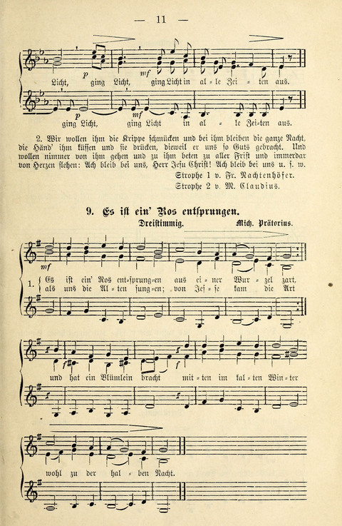 Zwei- und dreistimmige geistliche Lieder und Choräle: zum Gebrauch der Schwestern des Stuttgarter Diakonissenhauses, der Jungfrauen- und ähnlicher Vereine (2. Auflage) page 11