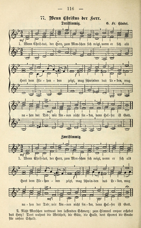 Zwei- und dreistimmige geistliche Lieder und Choräle: zum Gebrauch der Schwestern des Stuttgarter Diakonissenhauses, der Jungfrauen- und ähnlicher Vereine (2. Auflage) page 116