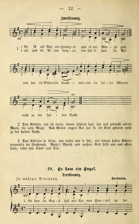 Zwei- und dreistimmige geistliche Lieder und Choräle: zum Gebrauch der Schwestern des Stuttgarter Diakonissenhauses, der Jungfrauen- und ähnlicher Vereine (2. Auflage) page 12