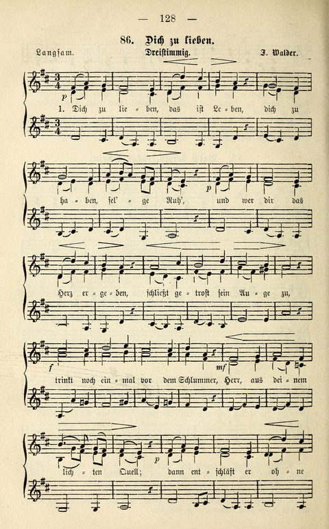 Zwei- und dreistimmige geistliche Lieder und Choräle: zum Gebrauch der Schwestern des Stuttgarter Diakonissenhauses, der Jungfrauen- und ähnlicher Vereine (2. Auflage) page 128