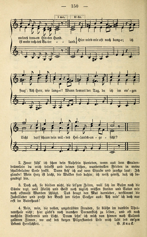 Zwei- und dreistimmige geistliche Lieder und Choräle: zum Gebrauch der Schwestern des Stuttgarter Diakonissenhauses, der Jungfrauen- und ähnlicher Vereine (2. Auflage) page 150