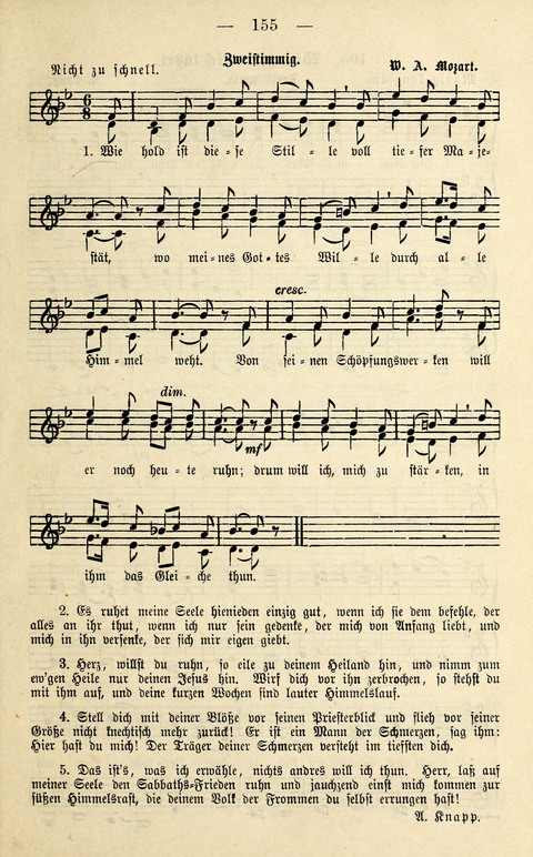 Zwei- und dreistimmige geistliche Lieder und Choräle: zum Gebrauch der Schwestern des Stuttgarter Diakonissenhauses, der Jungfrauen- und ähnlicher Vereine (2. Auflage) page 155