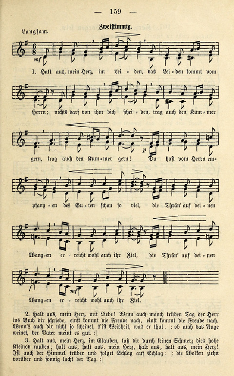 Zwei- und dreistimmige geistliche Lieder und Choräle: zum Gebrauch der Schwestern des Stuttgarter Diakonissenhauses, der Jungfrauen- und ähnlicher Vereine (2. Auflage) page 159