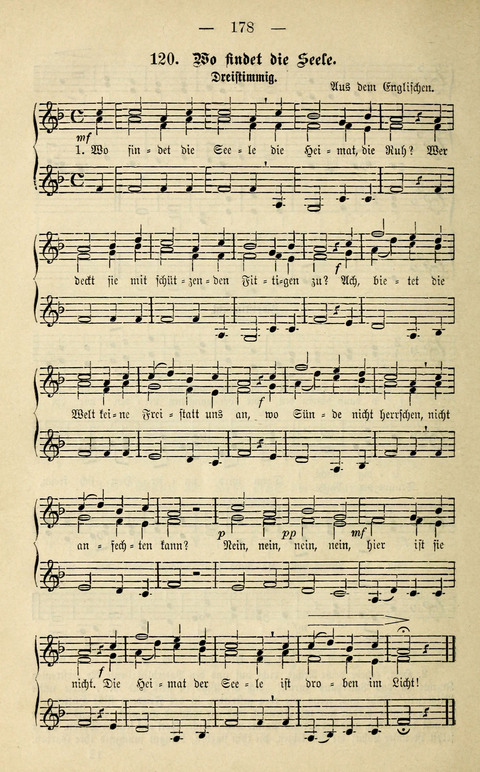 Zwei- und dreistimmige geistliche Lieder und Choräle: zum Gebrauch der Schwestern des Stuttgarter Diakonissenhauses, der Jungfrauen- und ähnlicher Vereine (2. Auflage) page 178