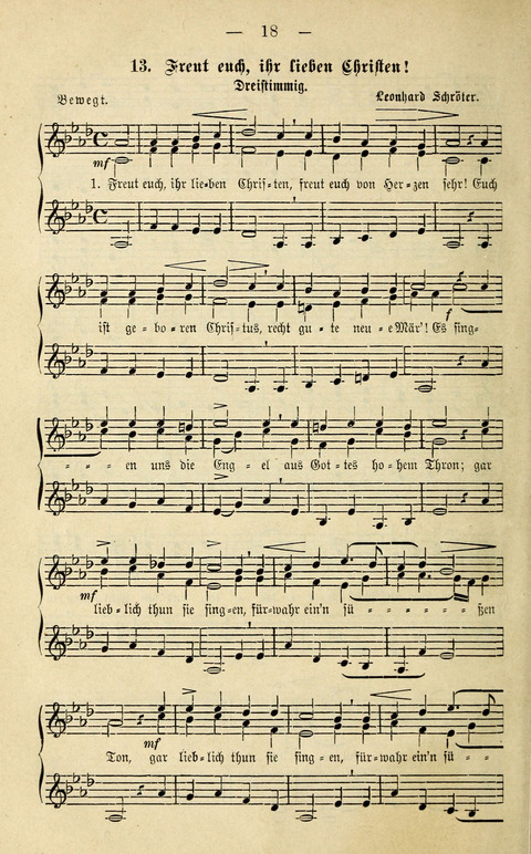 Zwei- und dreistimmige geistliche Lieder und Choräle: zum Gebrauch der Schwestern des Stuttgarter Diakonissenhauses, der Jungfrauen- und ähnlicher Vereine (2. Auflage) page 18