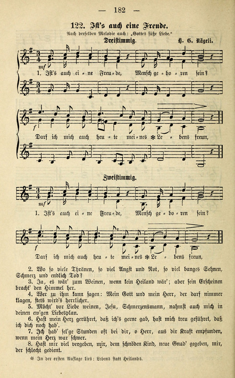 Zwei- und dreistimmige geistliche Lieder und Choräle: zum Gebrauch der Schwestern des Stuttgarter Diakonissenhauses, der Jungfrauen- und ähnlicher Vereine (2. Auflage) page 182