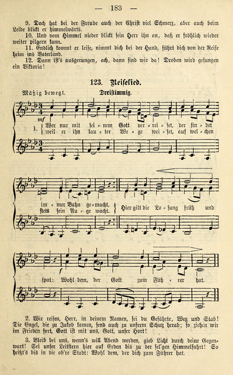 Zwei- und dreistimmige geistliche Lieder und Choräle: zum Gebrauch der Schwestern des Stuttgarter Diakonissenhauses, der Jungfrauen- und ähnlicher Vereine (2. Auflage) page 183