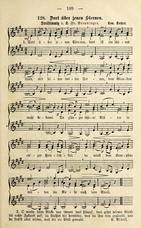 Zwei- und dreistimmige geistliche Lieder und Choräle: zum Gebrauch der Schwestern des Stuttgarter Diakonissenhauses, der Jungfrauen- und ähnlicher Vereine (2. Auflage) page 189