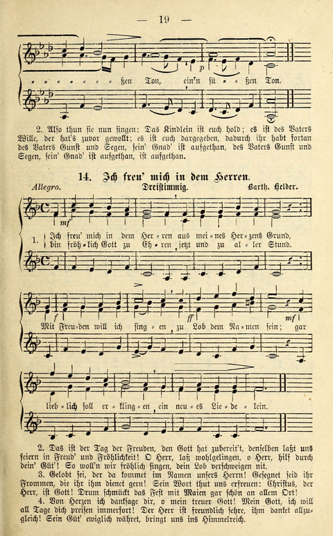 Zwei- und dreistimmige geistliche Lieder und Choräle: zum Gebrauch der Schwestern des Stuttgarter Diakonissenhauses, der Jungfrauen- und ähnlicher Vereine (2. Auflage) page 19