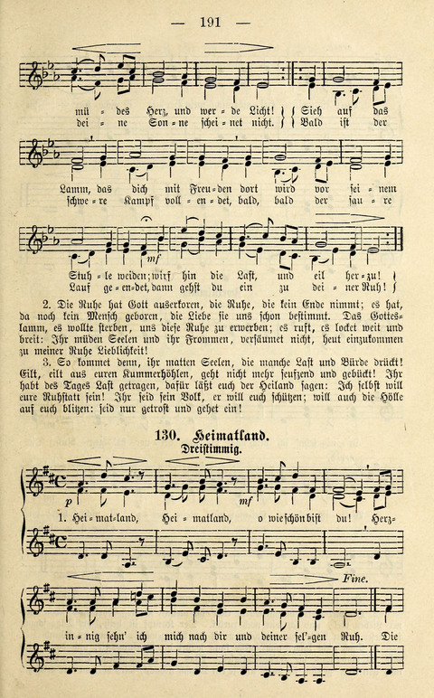 Zwei- und dreistimmige geistliche Lieder und Choräle: zum Gebrauch der Schwestern des Stuttgarter Diakonissenhauses, der Jungfrauen- und ähnlicher Vereine (2. Auflage) page 191