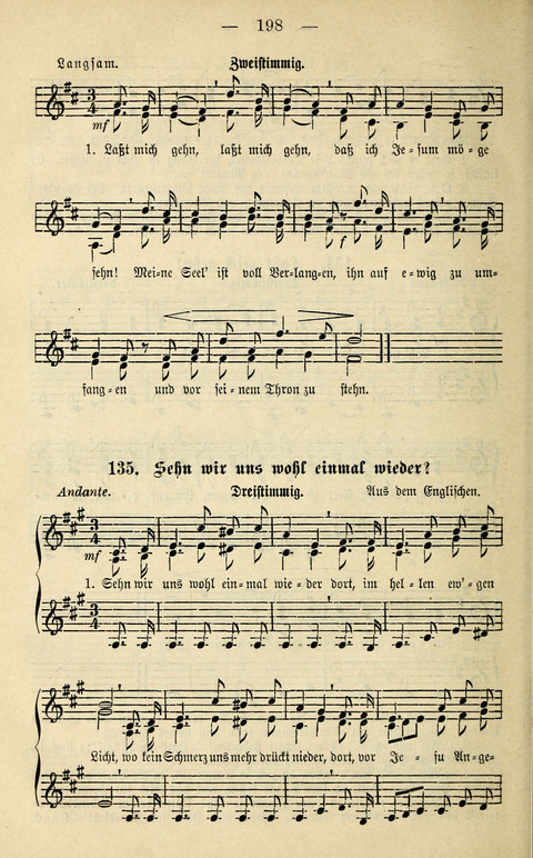 Zwei- und dreistimmige geistliche Lieder und Choräle: zum Gebrauch der Schwestern des Stuttgarter Diakonissenhauses, der Jungfrauen- und ähnlicher Vereine (2. Auflage) page 198