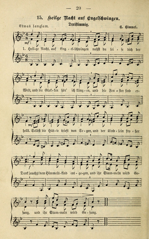 Zwei- und dreistimmige geistliche Lieder und Choräle: zum Gebrauch der Schwestern des Stuttgarter Diakonissenhauses, der Jungfrauen- und ähnlicher Vereine (2. Auflage) page 20