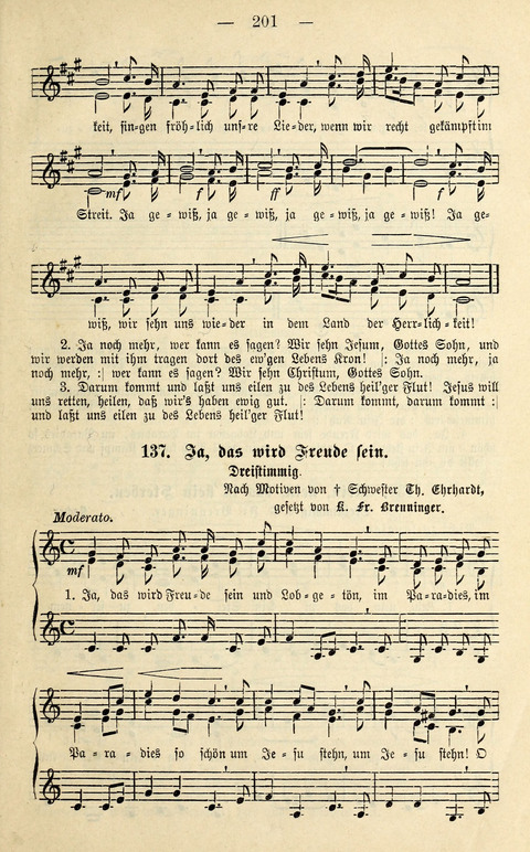 Zwei- und dreistimmige geistliche Lieder und Choräle: zum Gebrauch der Schwestern des Stuttgarter Diakonissenhauses, der Jungfrauen- und ähnlicher Vereine (2. Auflage) page 201