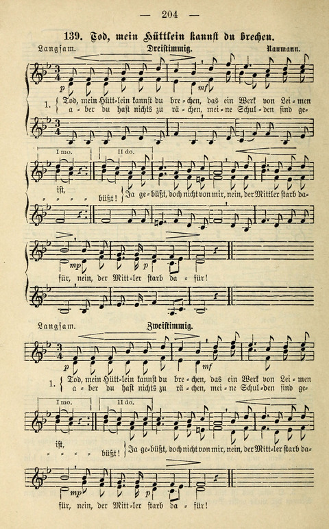 Zwei- und dreistimmige geistliche Lieder und Choräle: zum Gebrauch der Schwestern des Stuttgarter Diakonissenhauses, der Jungfrauen- und ähnlicher Vereine (2. Auflage) page 204