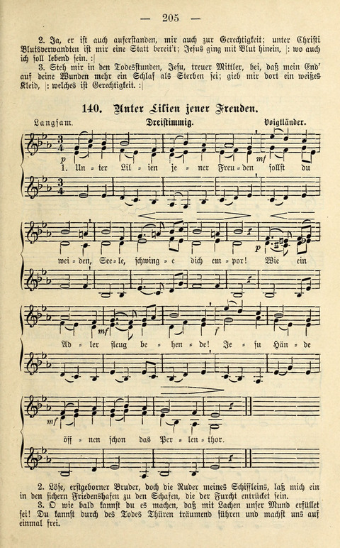 Zwei- und dreistimmige geistliche Lieder und Choräle: zum Gebrauch der Schwestern des Stuttgarter Diakonissenhauses, der Jungfrauen- und ähnlicher Vereine (2. Auflage) page 205