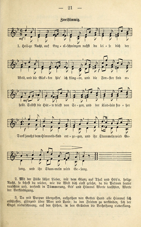 Zwei- und dreistimmige geistliche Lieder und Choräle: zum Gebrauch der Schwestern des Stuttgarter Diakonissenhauses, der Jungfrauen- und ähnlicher Vereine (2. Auflage) page 21