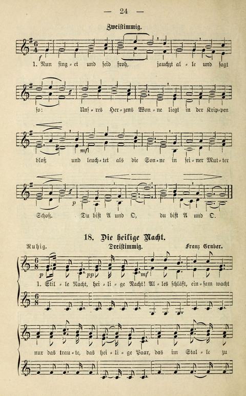 Zwei- und dreistimmige geistliche Lieder und Choräle: zum Gebrauch der Schwestern des Stuttgarter Diakonissenhauses, der Jungfrauen- und ähnlicher Vereine (2. Auflage) page 24