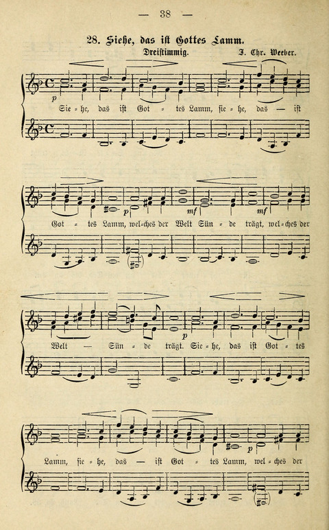 Zwei- und dreistimmige geistliche Lieder und Choräle: zum Gebrauch der Schwestern des Stuttgarter Diakonissenhauses, der Jungfrauen- und ähnlicher Vereine (2. Auflage) page 38