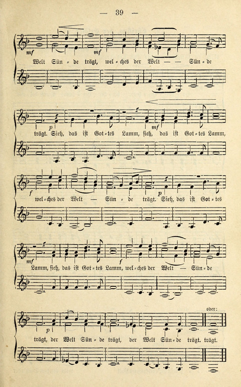 Zwei- und dreistimmige geistliche Lieder und Choräle: zum Gebrauch der Schwestern des Stuttgarter Diakonissenhauses, der Jungfrauen- und ähnlicher Vereine (2. Auflage) page 39