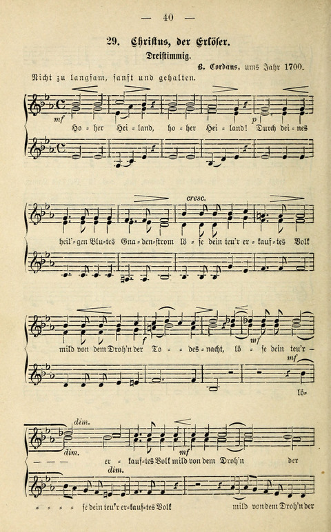 Zwei- und dreistimmige geistliche Lieder und Choräle: zum Gebrauch der Schwestern des Stuttgarter Diakonissenhauses, der Jungfrauen- und ähnlicher Vereine (2. Auflage) page 40