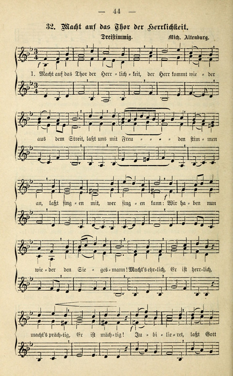 Zwei- und dreistimmige geistliche Lieder und Choräle: zum Gebrauch der Schwestern des Stuttgarter Diakonissenhauses, der Jungfrauen- und ähnlicher Vereine (2. Auflage) page 44