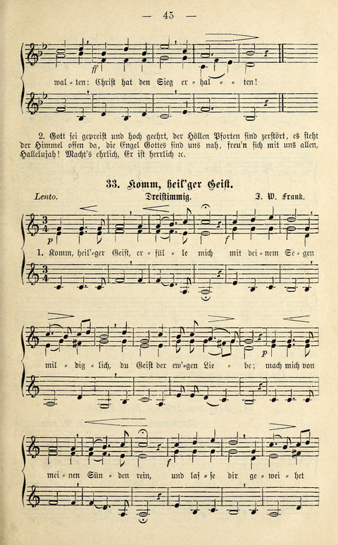 Zwei- und dreistimmige geistliche Lieder und Choräle: zum Gebrauch der Schwestern des Stuttgarter Diakonissenhauses, der Jungfrauen- und ähnlicher Vereine (2. Auflage) page 45