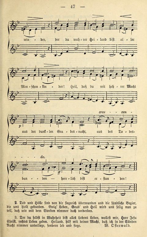 Zwei- und dreistimmige geistliche Lieder und Choräle: zum Gebrauch der Schwestern des Stuttgarter Diakonissenhauses, der Jungfrauen- und ähnlicher Vereine (2. Auflage) page 47