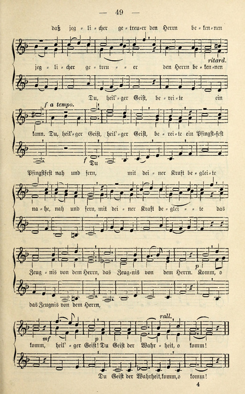 Zwei- und dreistimmige geistliche Lieder und Choräle: zum Gebrauch der Schwestern des Stuttgarter Diakonissenhauses, der Jungfrauen- und ähnlicher Vereine (2. Auflage) page 49