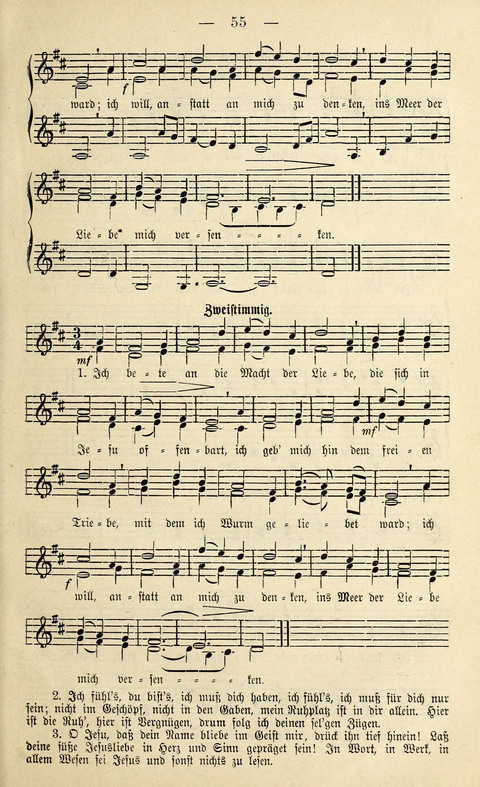 Zwei- und dreistimmige geistliche Lieder und Choräle: zum Gebrauch der Schwestern des Stuttgarter Diakonissenhauses, der Jungfrauen- und ähnlicher Vereine (2. Auflage) page 55