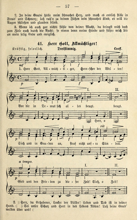 Zwei- und dreistimmige geistliche Lieder und Choräle: zum Gebrauch der Schwestern des Stuttgarter Diakonissenhauses, der Jungfrauen- und ähnlicher Vereine (2. Auflage) page 57