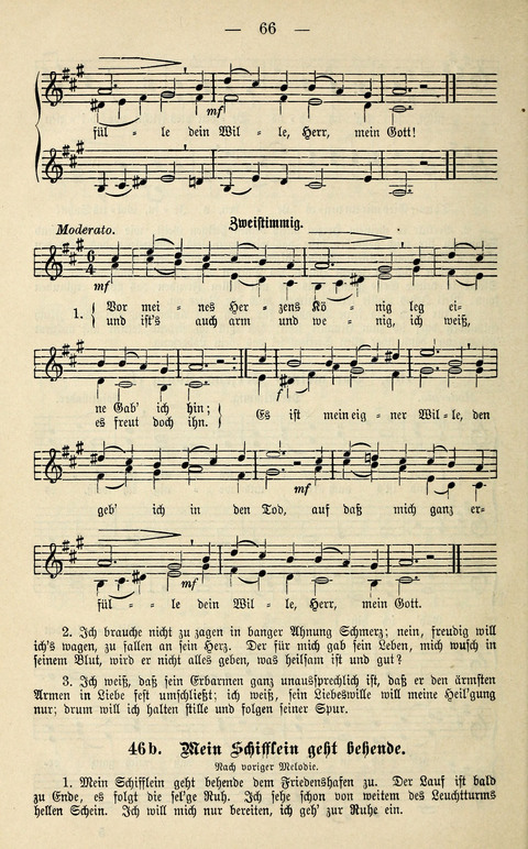 Zwei- und dreistimmige geistliche Lieder und Choräle: zum Gebrauch der Schwestern des Stuttgarter Diakonissenhauses, der Jungfrauen- und ähnlicher Vereine (2. Auflage) page 66