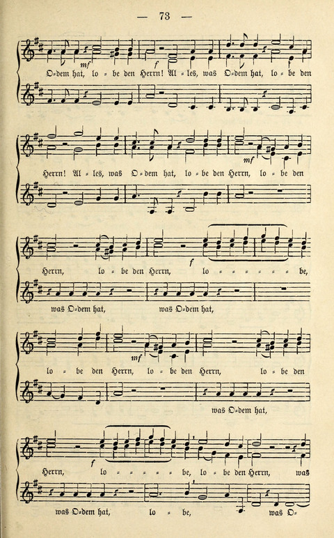 Zwei- und dreistimmige geistliche Lieder und Choräle: zum Gebrauch der Schwestern des Stuttgarter Diakonissenhauses, der Jungfrauen- und ähnlicher Vereine (2. Auflage) page 73