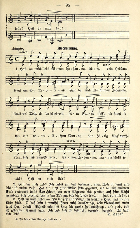 Zwei- und dreistimmige geistliche Lieder und Choräle: zum Gebrauch der Schwestern des Stuttgarter Diakonissenhauses, der Jungfrauen- und ähnlicher Vereine (2. Auflage) page 95