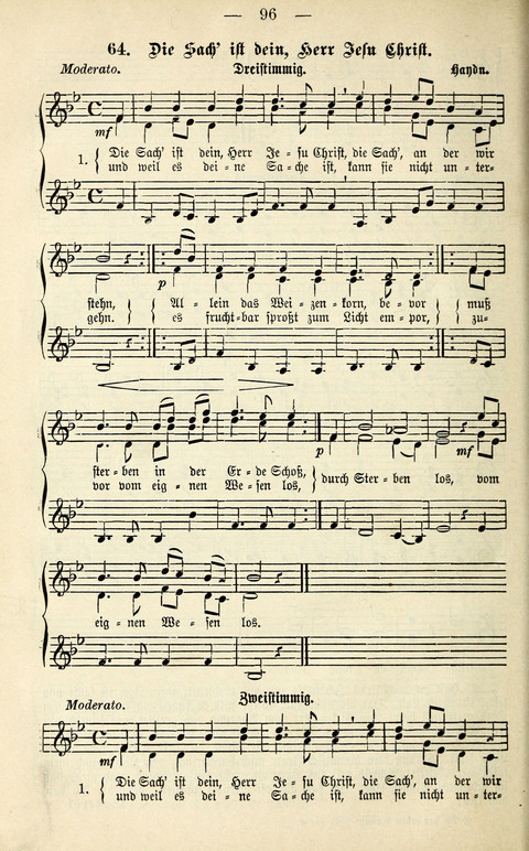 Zwei- und dreistimmige geistliche Lieder und Choräle: zum Gebrauch der Schwestern des Stuttgarter Diakonissenhauses, der Jungfrauen- und ähnlicher Vereine (2. Auflage) page 96