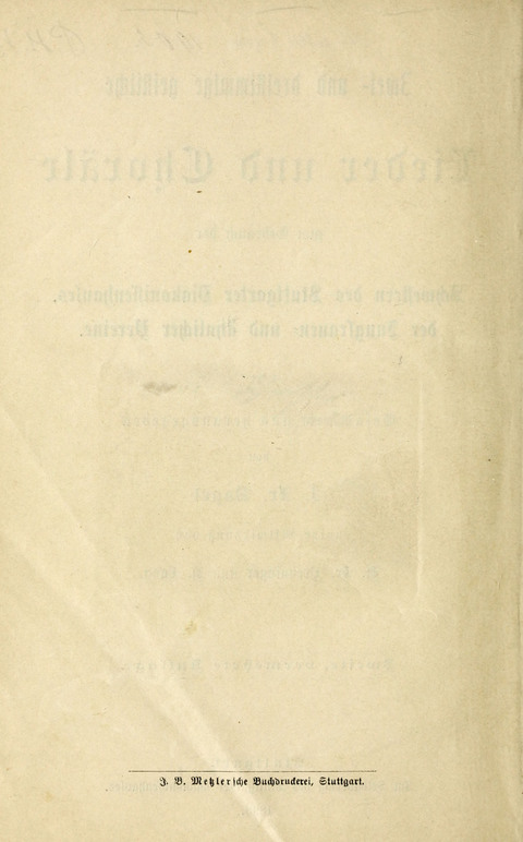 Zwei- und dreistimmige geistliche Lieder und Choräle: zum Gebrauch der Schwestern des Stuttgarter Diakonissenhauses, der Jungfrauen- und ähnlicher Vereine (2. Auflage) page v