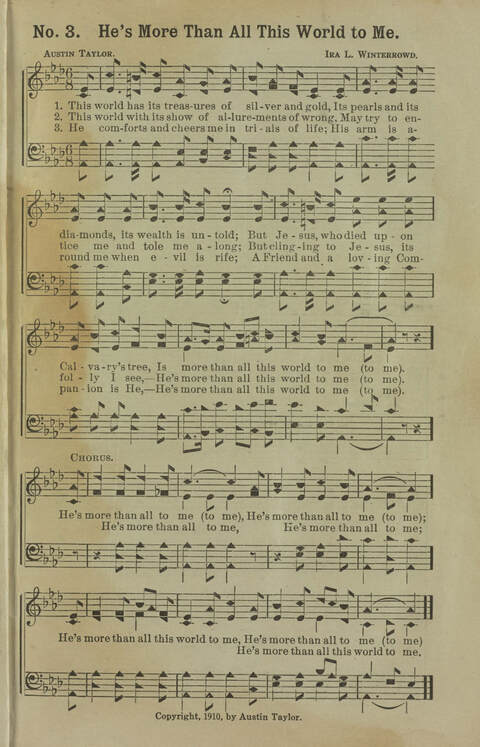 Zion Melodies: A choice collection of gospel songs, new and old, for protracted meetings and other occansions where pure gospel songs are appropriate page 3