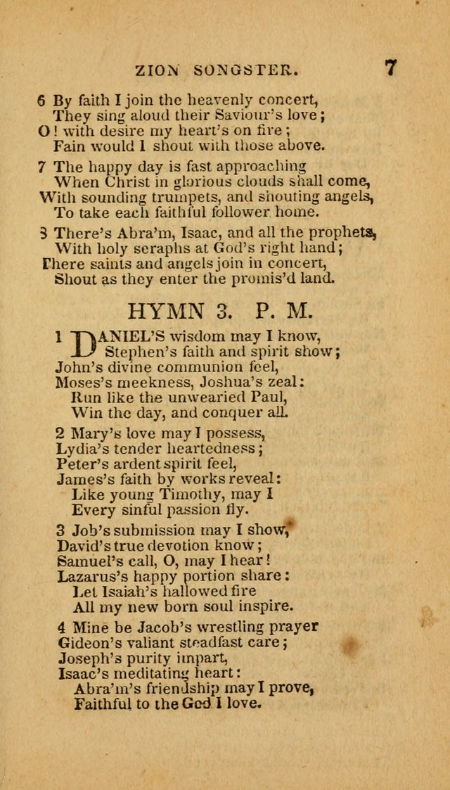 The Zion Songster: a Collection of Hymns and Spiritual Songs, generally sung at camp and prayer meetings, and in revivals of religion  (Rev. & corr.) page 10