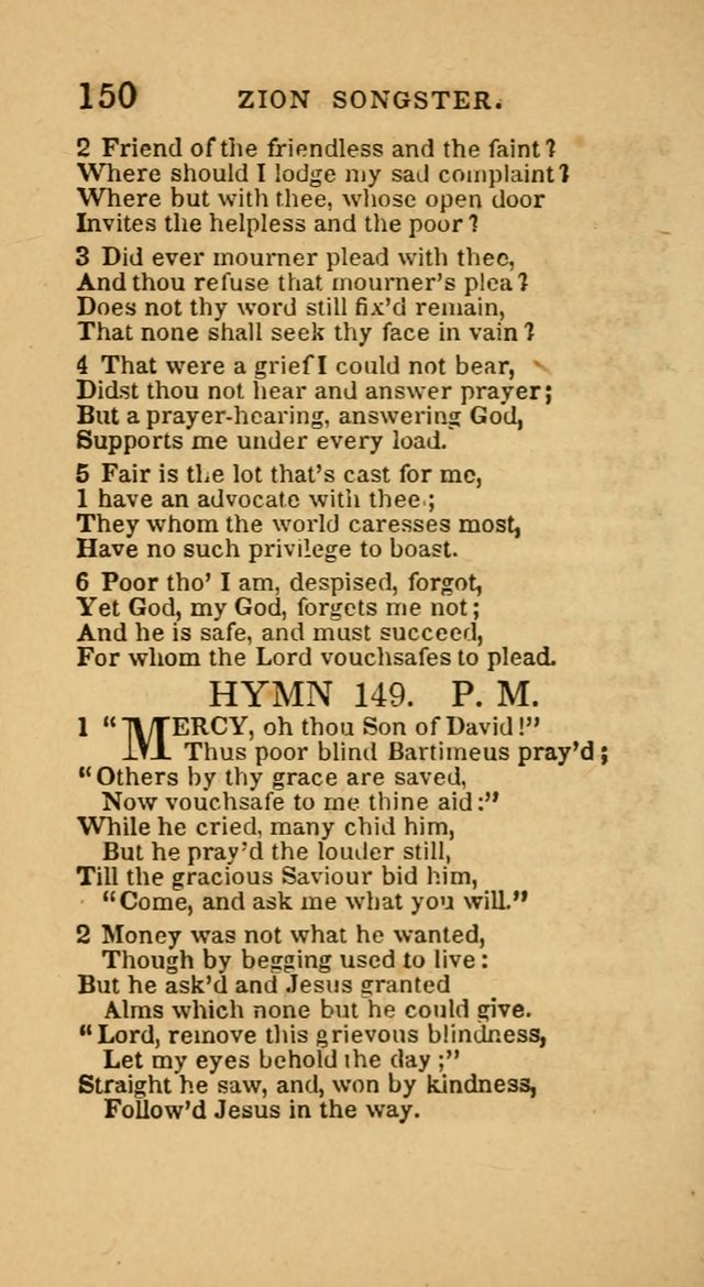 The Zion Songster: a Collection of Hymns and Spiritual Songs, generally sung at camp and prayer meetings, and in revivals of religion  (Rev. & corr.) page 153