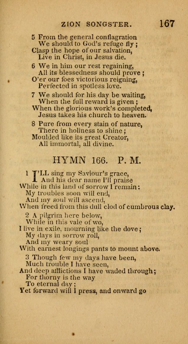 The Zion Songster: a Collection of Hymns and Spiritual Songs, generally sung at camp and prayer meetings, and in revivals of religion  (Rev. & corr.) page 170