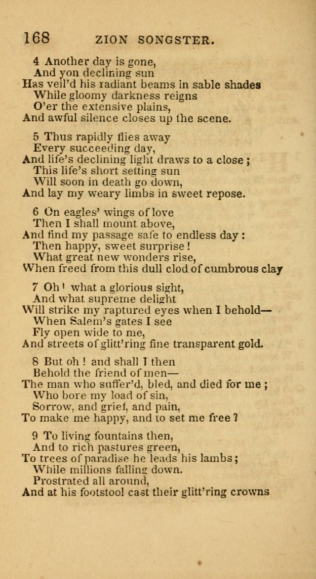 The Zion Songster: a Collection of Hymns and Spiritual Songs, generally sung at camp and prayer meetings, and in revivals of religion  (Rev. & corr.) page 171