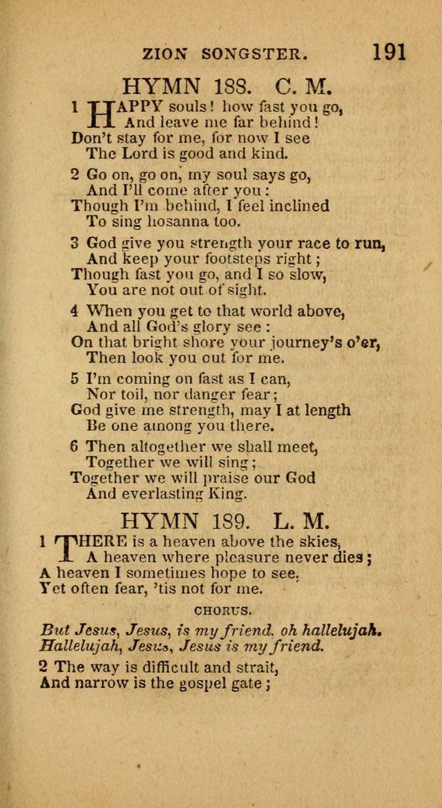 The Zion Songster: a Collection of Hymns and Spiritual Songs, generally sung at camp and prayer meetings, and in revivals of religion  (Rev. & corr.) page 194