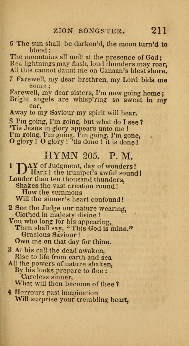 The Zion Songster: a Collection of Hymns and Spiritual Songs, generally sung at camp and prayer meetings, and in revivals of religion  (Rev. & corr.) page 214